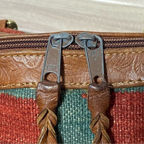 UNBRANDED / Aztec Woven and Embossed Leather Purse - Picture 14 of 14